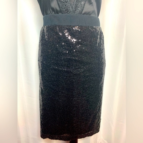 Joe Fresh Dresses & Skirts - JOE Fresh Plus Size Black Sequin Skirt